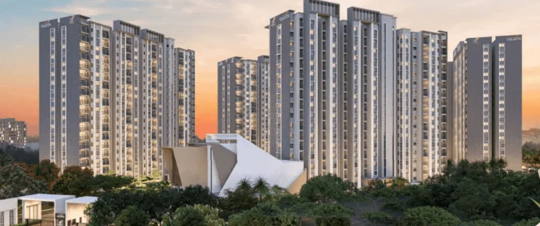 Brigade Calista towers at dusk