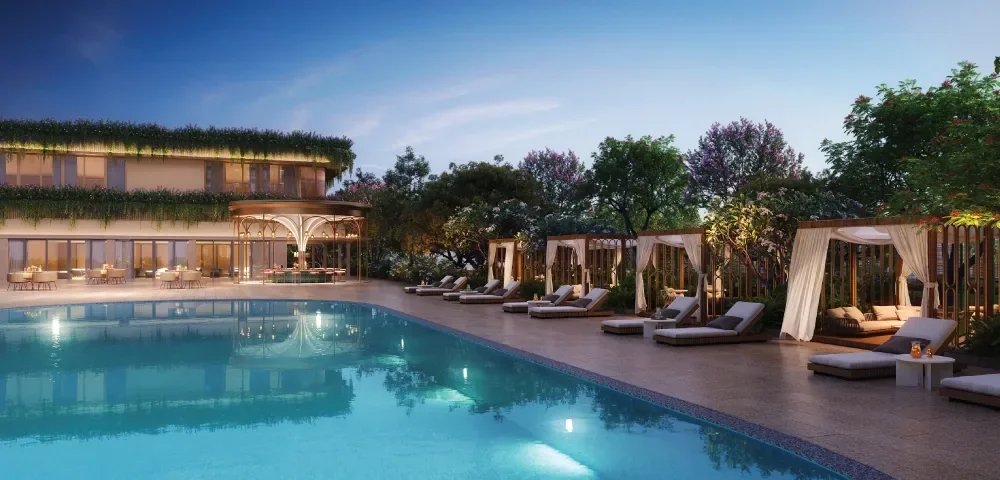 Lodha Elanza swimming pool