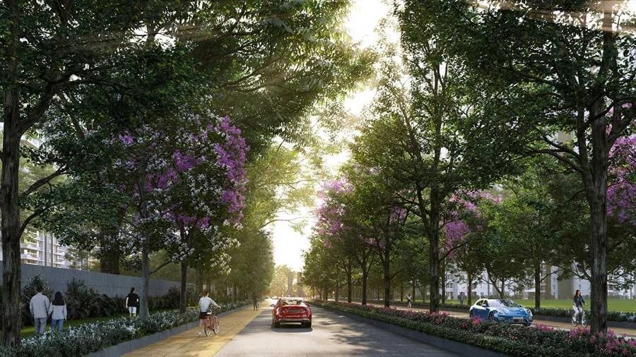 Nambiar District 25 tree-lined boulevard