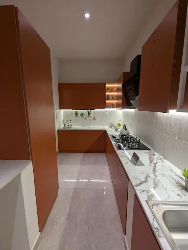 Sattva Songbird sample flat kitchen