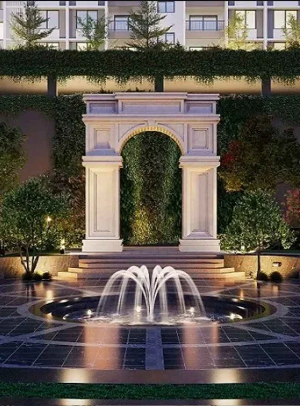 Sobha Manhattan Towers arch fountain