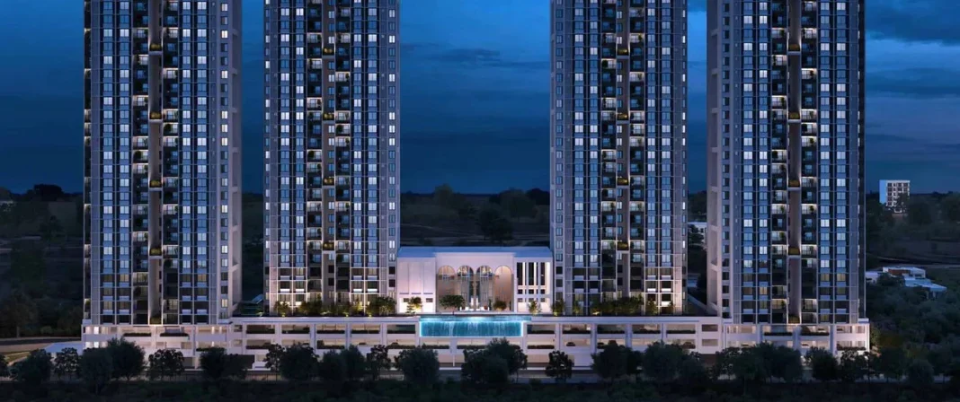 Sobha Manhattan Towers at night