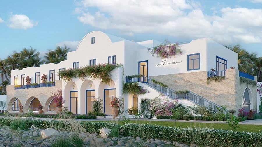 Sobha Neopolis Santorini-style clubhouse