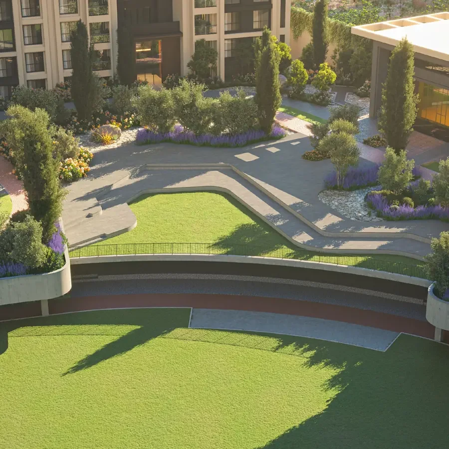 Sobha One World Mediterranean Serenity garden