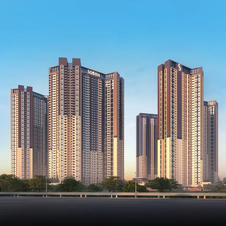 Sobha One World towers by day