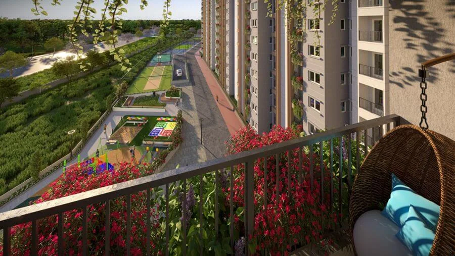Sowparnika Whispering Petals balcony view